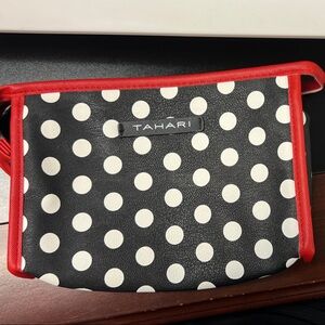 Tahari Black and White Polka Dot Clutch